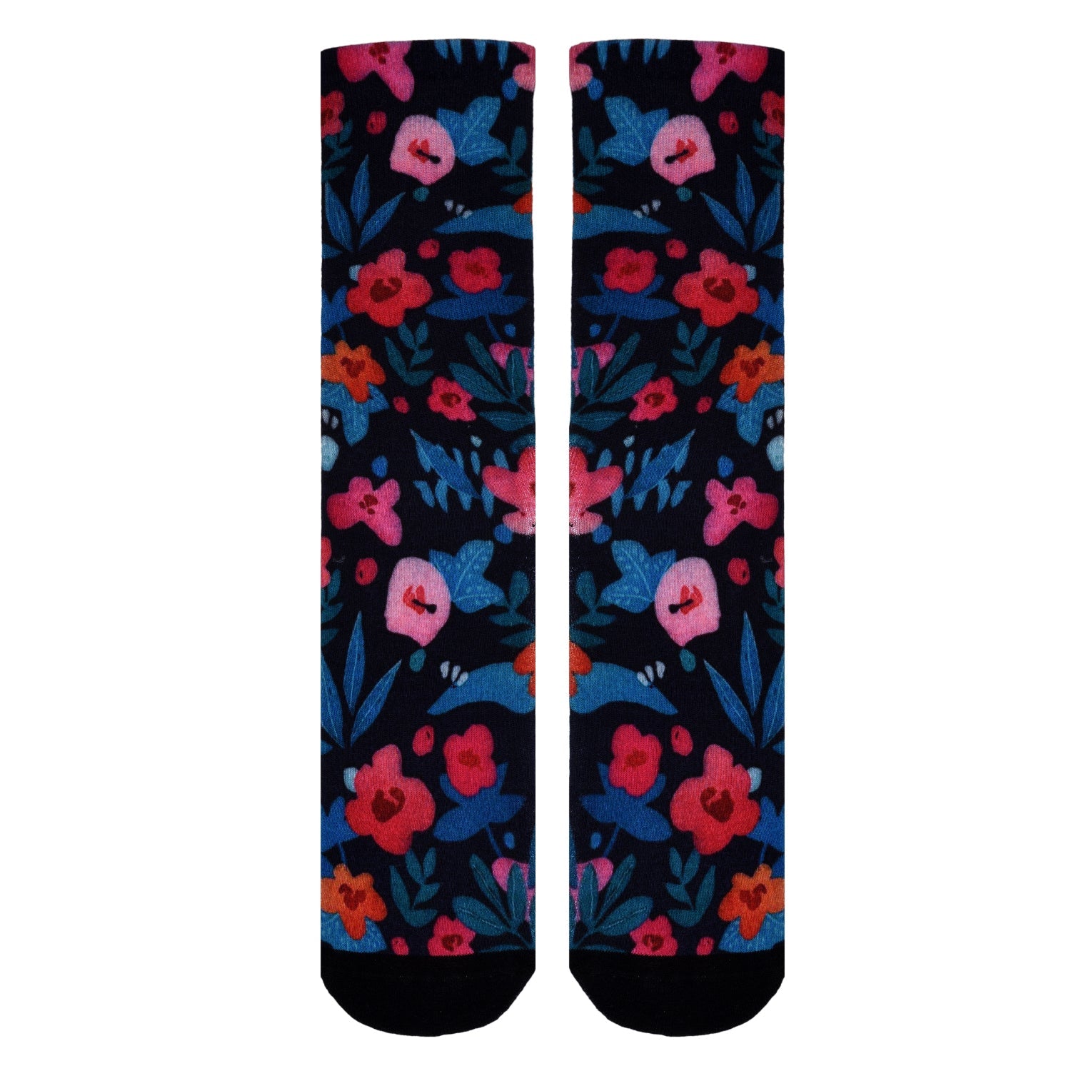 Unisex Flower Patch Pattern Knee High Socks