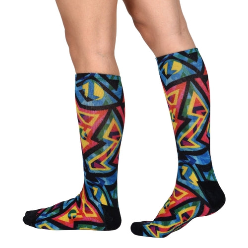 Unisex Get Funky Pattern Knee High Socks