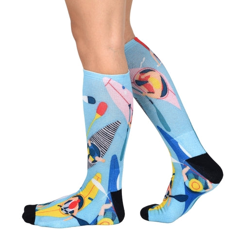 Men & Women's CoolMax Knee-High Socks, Nature Inspired Collection for