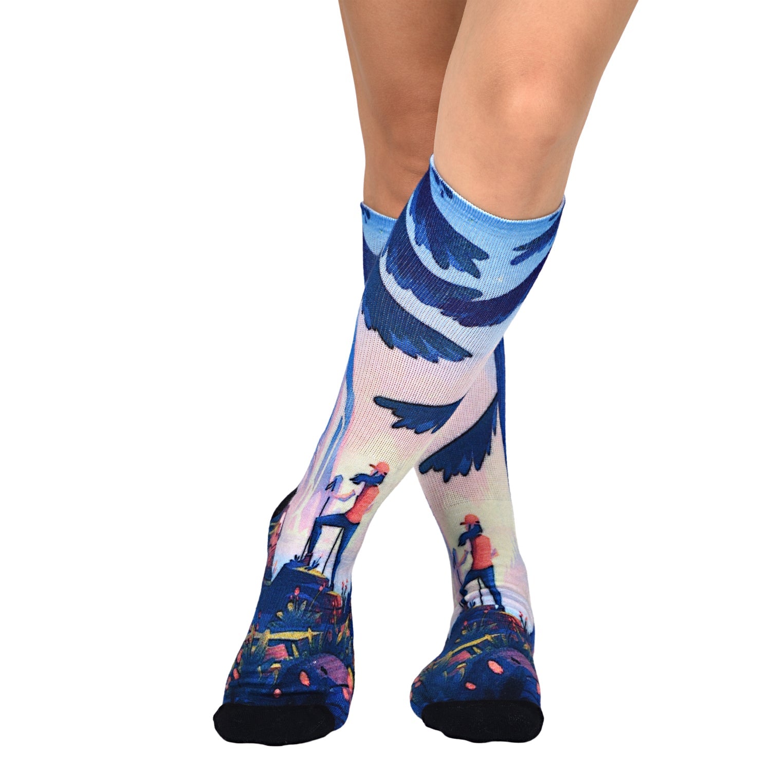 Morning Hike Pattern Knee High Socks