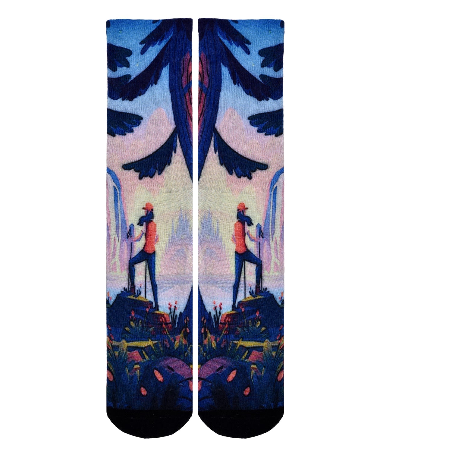 Morning Hike Pattern Knee High Socks