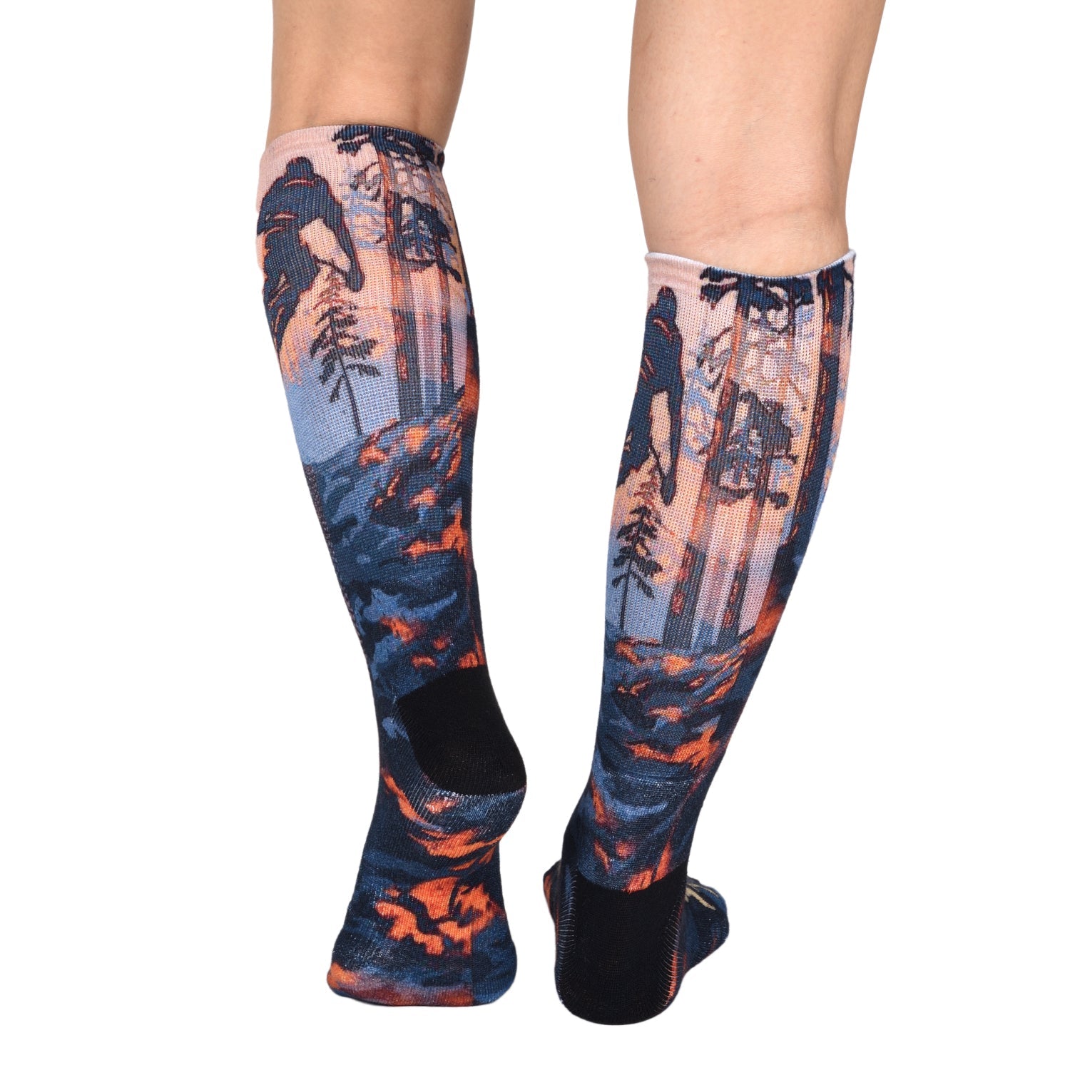 Mud Bike Pattern Knee High Socks