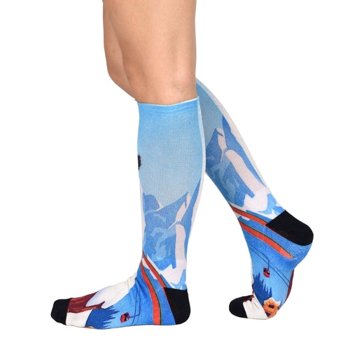 Men & Women's CoolMax Knee-High Socks, Nature Inspired Collection for