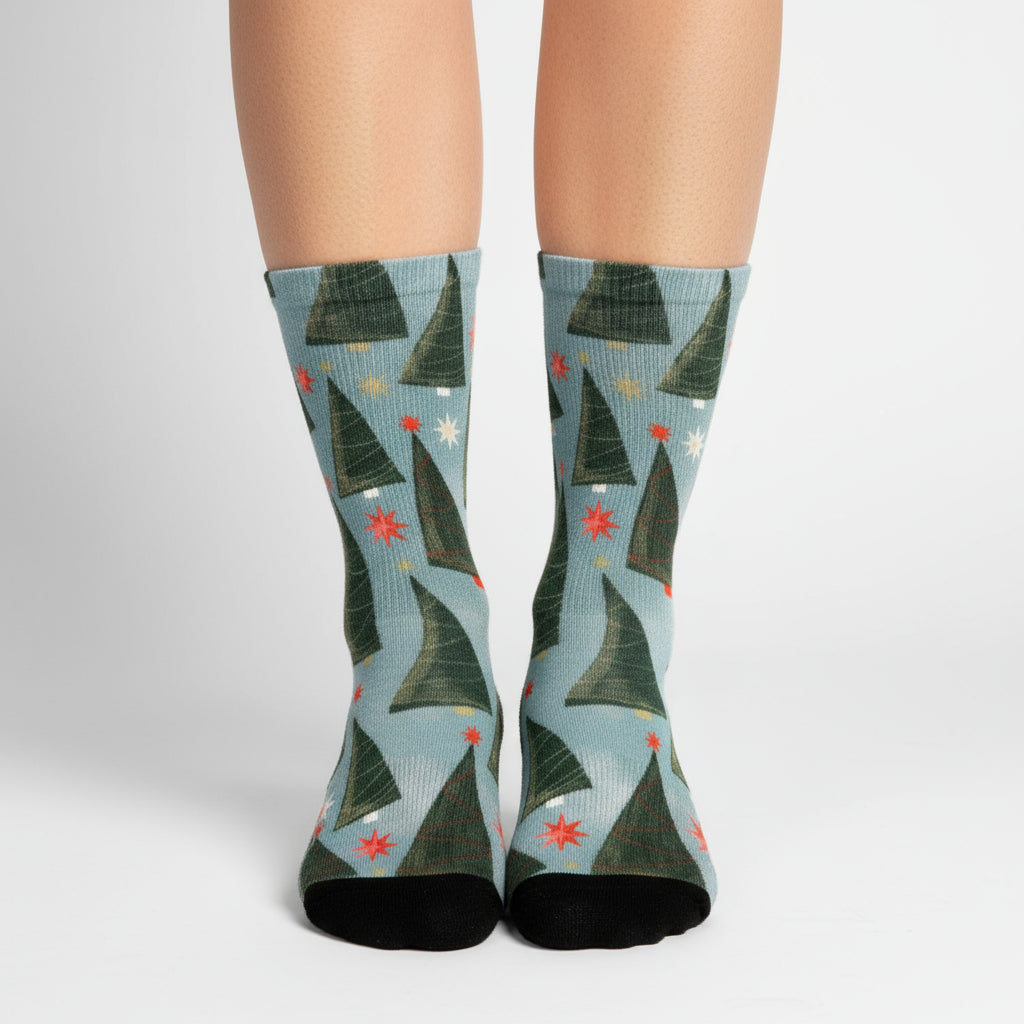 Geometric Pattern Design Crew Socks