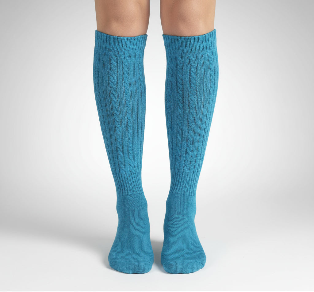 Turquoise Blue Slouch Socks