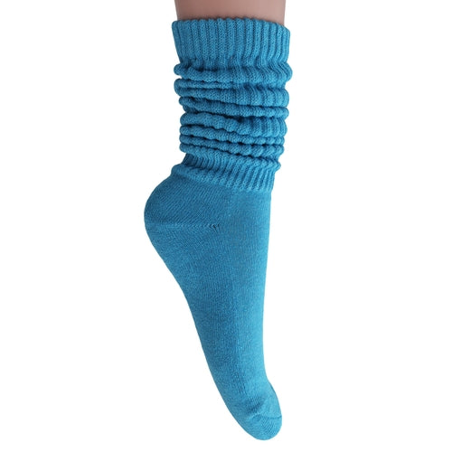 Turquoise Blue Slouch Socks