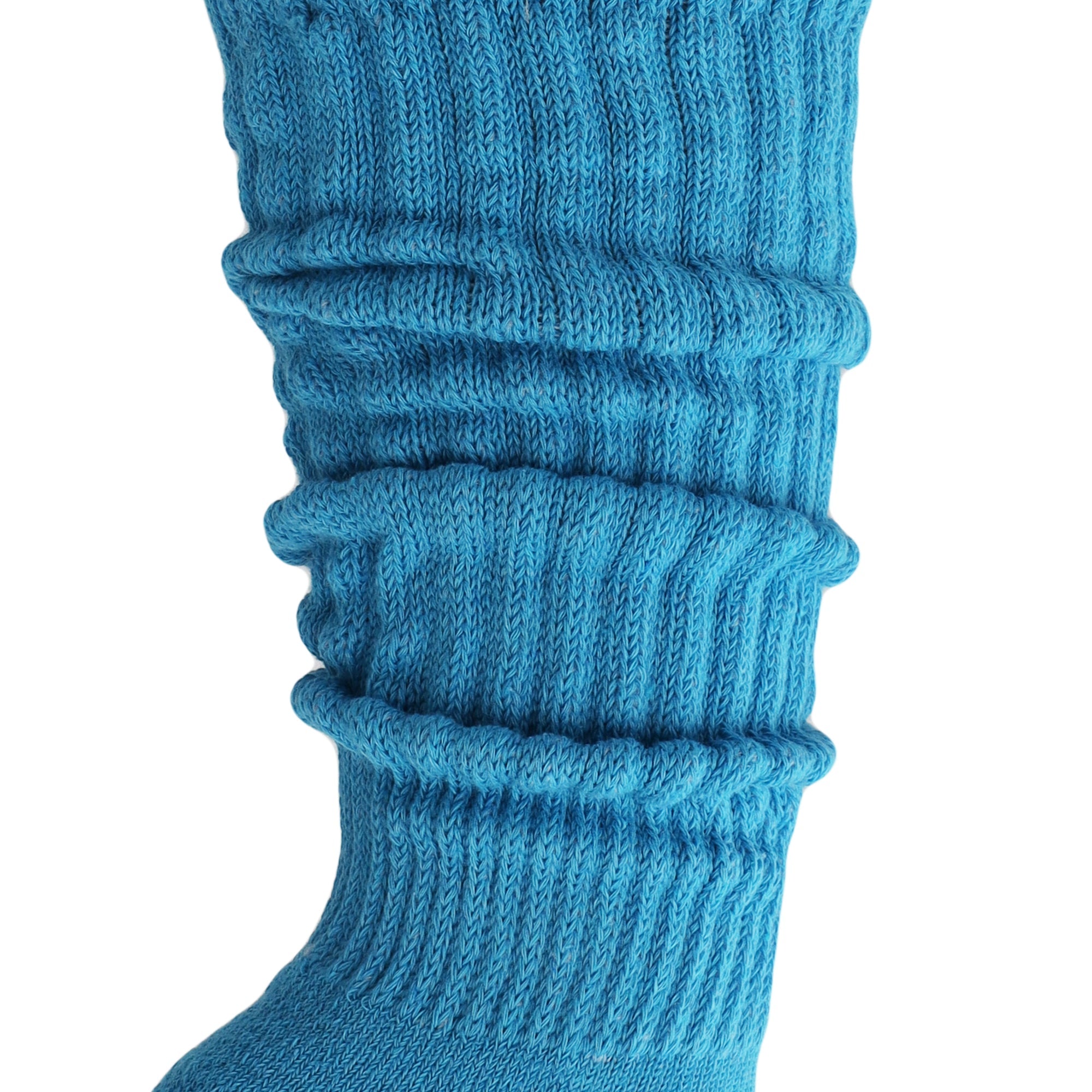Turquoise Blue Slouch Socks